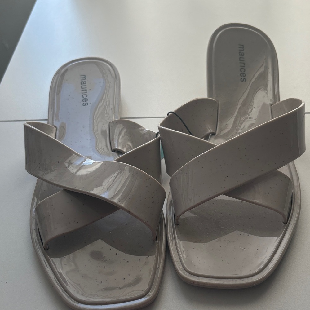 Maurices Women's Tan Slide Sandals